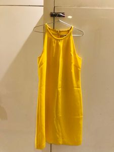 Bright Yellow Halter Neck Dress