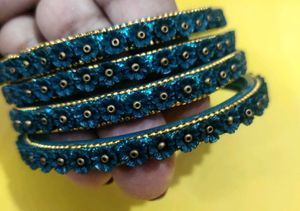 Teal Floral Bangle Set✨ Stunning 💫