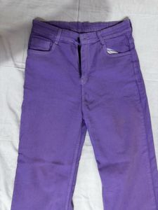 Vibrant Purple Wide-Leg Jeans