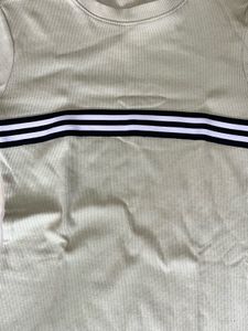 Light Green Striped Ribbed Mini Dress