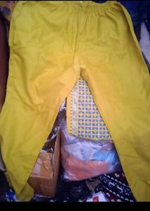 Vibrant Yellow Kurta Set with Dupatta