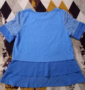 Blue Tiered Top