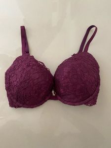 Plum Lace Push-Up Bra