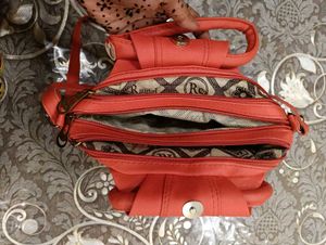 Stylish Coral Handbag With Free Gift 🎁🎁🎁