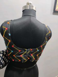 Embroidered Black Ethnic Blouse