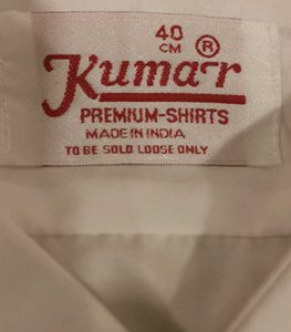 Classic White Men's Full Sleeves Shirt