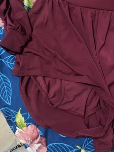 Burgundy Romper Jumpsuit