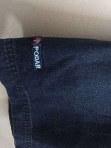 Denim A-line Skirt