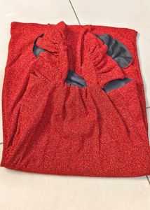 Sparkly Red Off-Shoulder mini dress