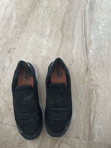 Puma Men's Black Slip-On Sneakers