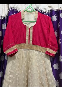 Elegant Cream Kurta style gown