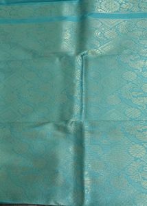 Teal &amp; Gold Saree