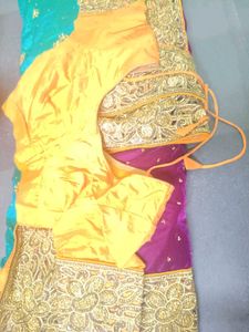 Elegant Embroidered Purple Saree