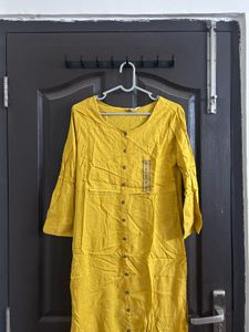 Yellow Kurta with Sequins