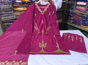 Black Embroidered Kurta Set