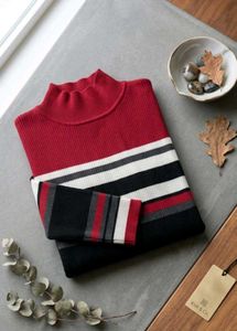 Striped Turtleneck Sweater
