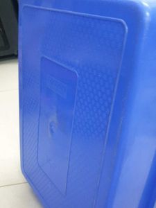 Durable Blue Plastic Storage Bin