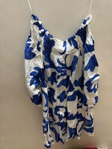 Stylish Blue & White Dress