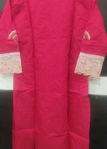 Red Zardosi Work Kurta Set