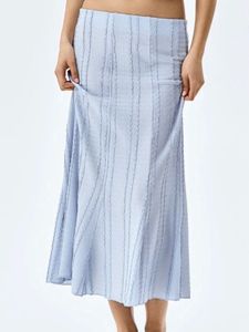 Light Blue Textured Skirt