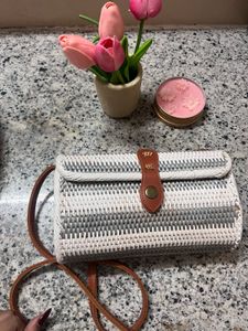 Woven Jute Crossbody Bag-Sling bag