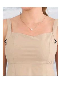 Chic Beige Square Neck Mini Dress