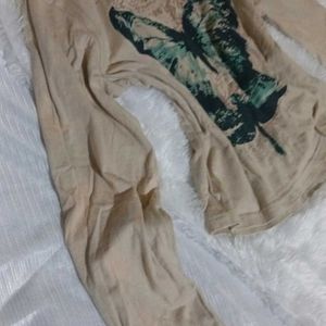 Long Sleeve Butterfly Graphic Top