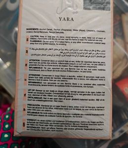 Yara Eau de Parfum by Lattafa