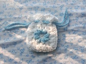Handmade Crochet Drawstring Pouch