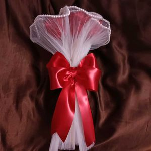 Handmade Satin Rose Bouquet (5 Roses)
