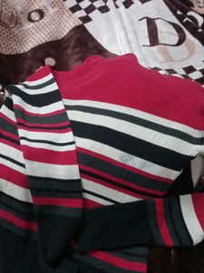 Striped Turtleneck Sweater