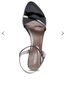 Metro Women's Black Sling Back Sandals