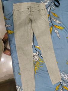 Beige Colour Denim Trouser