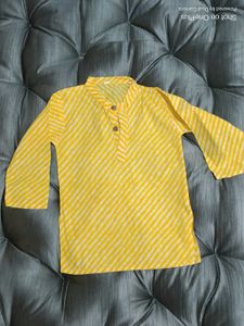 Yellow Striped Kurta