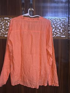 Peach Brezzy Full Sheeves Top