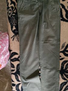 Olive Green Casual Trousers