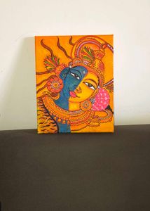 Handmade Kerala Mural Style Shiva Parvati / Hariha