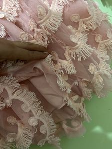 Pink Fringe Detail playsuit