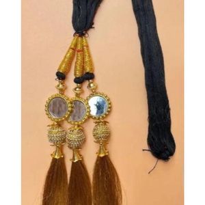 Punjabi paranda with Mirror &amp; sahi patiyala choti