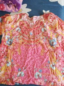 Vibrant Floral Print Kurta
