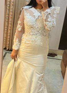 White Lace mermaid gown🌼🫶🏻🙌🏻