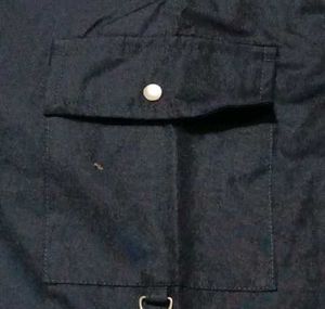 Men's Navy Blue Short Sleeve Shirt