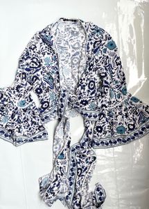 Boho Floral Print wrap top