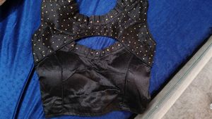 Elegant Black Embellished Blouse