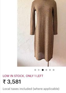 Zara Mock Neck Knit Midi Dress