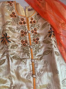 Kurti With Skirt And Dupatta