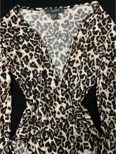 Leopard Print Long Sleeve Bodysuit