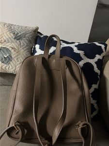 Stylish Brown Faux Leather Backpack