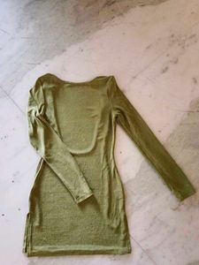 Lime Green Long Sleeve Tunic Top