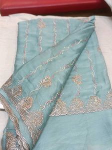 Embroidered Georgette Saree